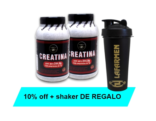 Combo 2 Creatinas 1g + Shaker de Regalo
