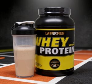Whey protein Lafarmen en pote y pouch, proteína de suero de leche para rutinas de entrenamiento
